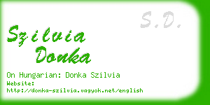 szilvia donka business card